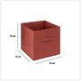 Voir la diapositive 3 : FIVE Boîte de rangement en velours MIX 'N MODUL - L.31 x l.31 x H.31 cm - Terre de sienne