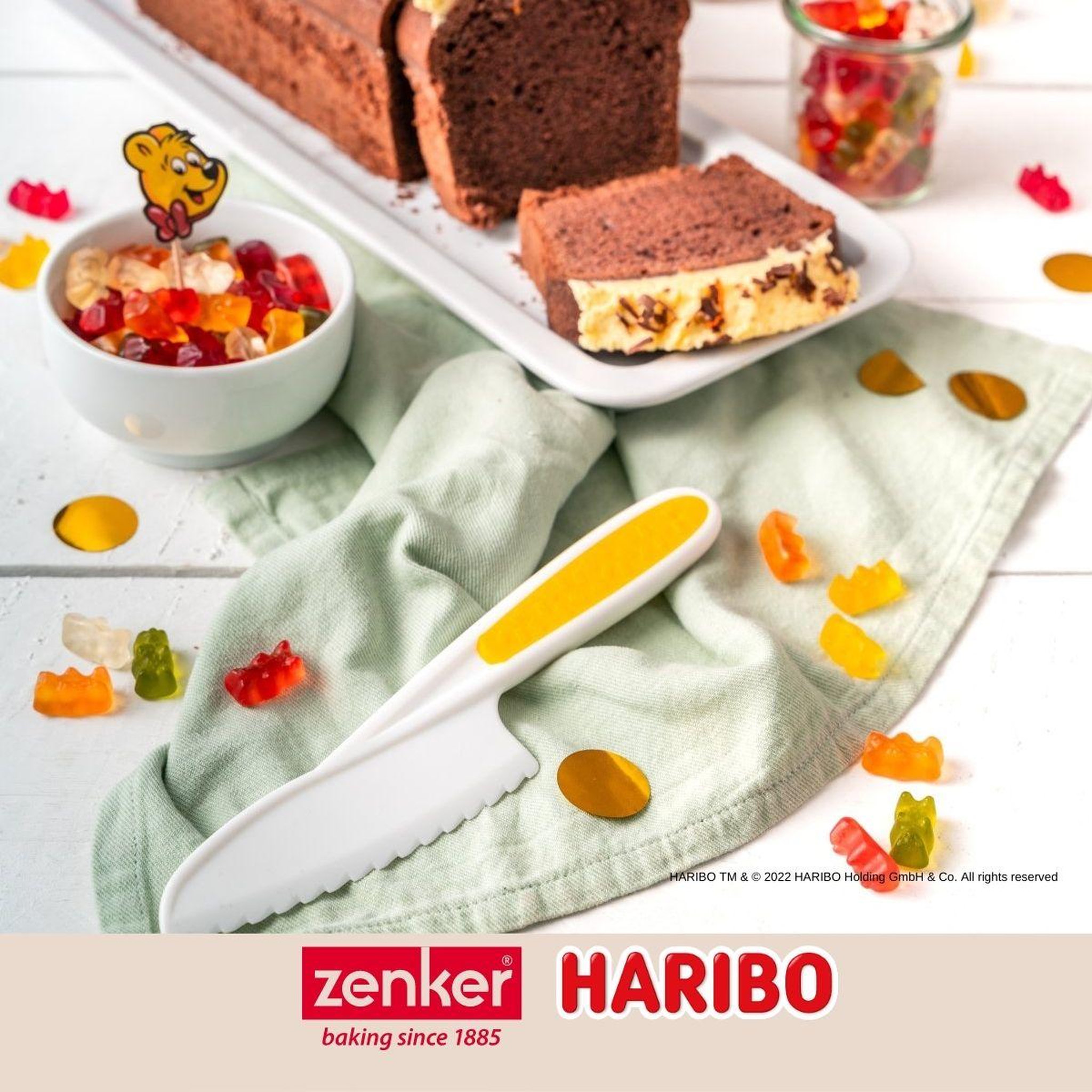 Voir la diapositive 2 : ZENKER Couteau de cuisine pour enfant en plastique 22,2 cm Zenker Haribo