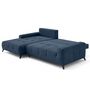 Voir la diapositive 2 : BEST MOBILIER Rimini - canapé d'angle gauche 4 places convertible avec coffre en tissu texturé