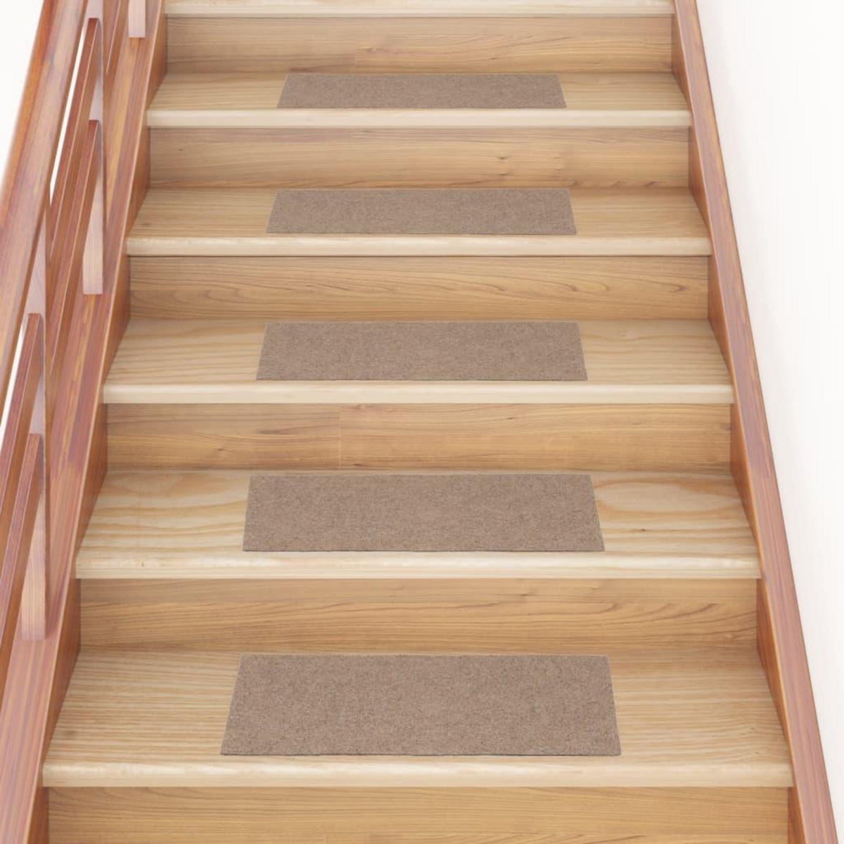 VIDAXL Tapis d'escalier autocollants Rectangulaire 15 pcs 60x25 cm