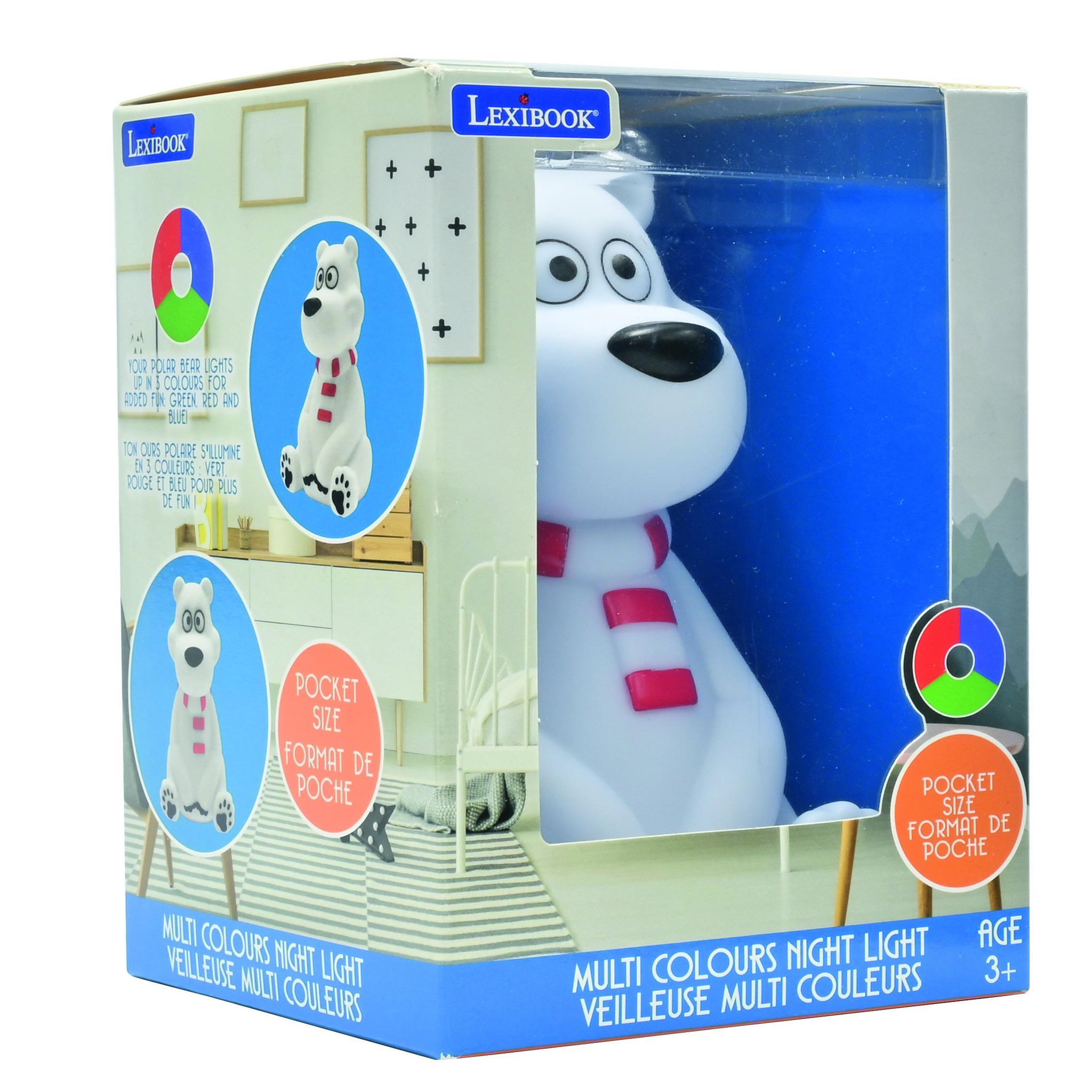 Voir la diapositive 6 : Lexibook Veilleuse Ours Polaire en 3D avec variation de couleurs
