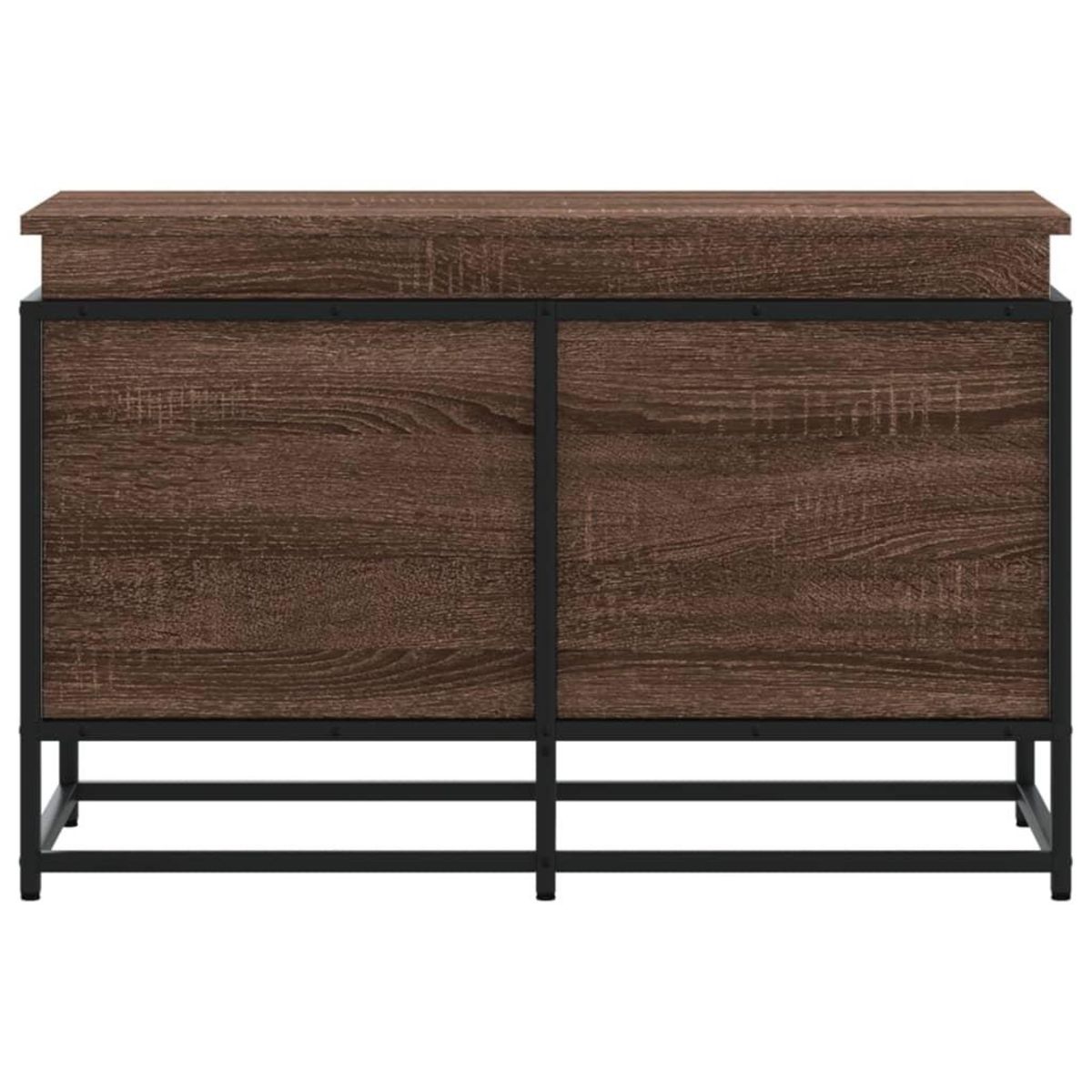 VIDAXL Boîte de rangement avec couvercle chene marron bois ingenierie