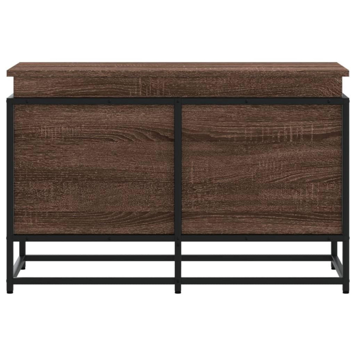 VIDAXL Boîte de rangement avec couvercle chene marron bois ingenierie