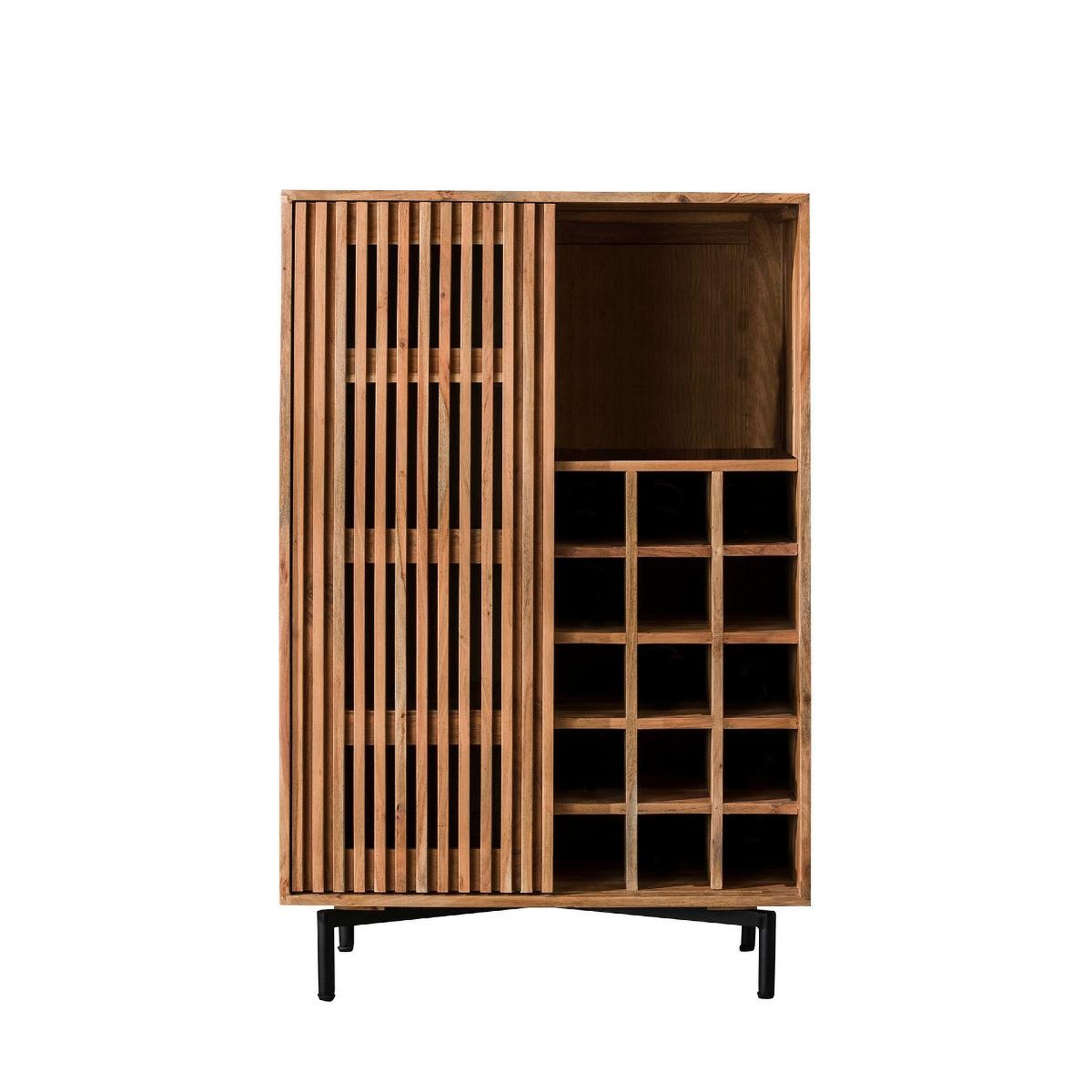JLC KREATION Armoire à vin en bois massif DELIS