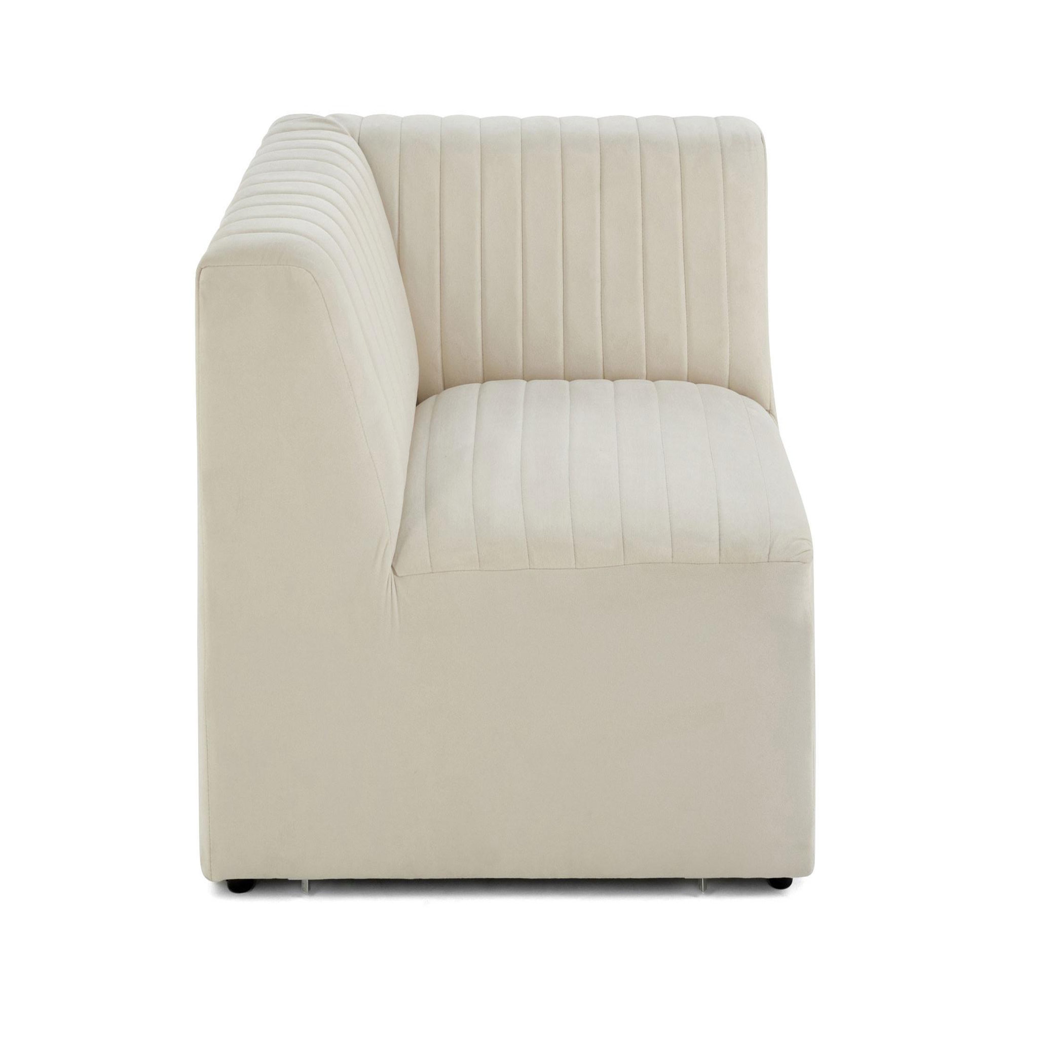 Voir la diapositive 3 : LISA DESIGN Nova - module d'assise d'angle réversible - en velours