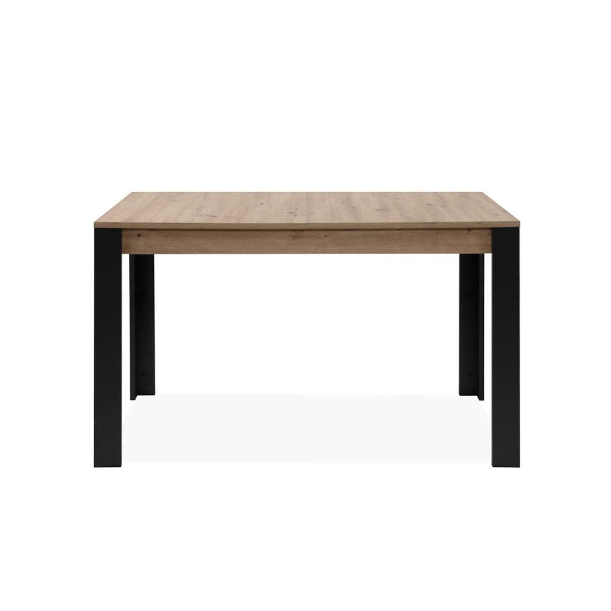 CONCEPT USINE Table extensible 4 à 6 personnes chêne et noir 150x80x75 TOLOSA