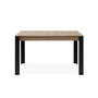 Voir la diapositive 1 : CONCEPT USINE Table extensible 4 à 6 personnes chêne et noir 150x80x75 TOLOSA