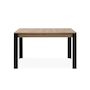 Voir la diapositive 1 : CONCEPT USINE Table extensible 4 à 6 personnes chêne et noir 150x80x75 TOLOSA