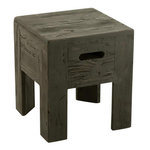 Paris Prix Tabouret en Bois  Will  40cm Noir