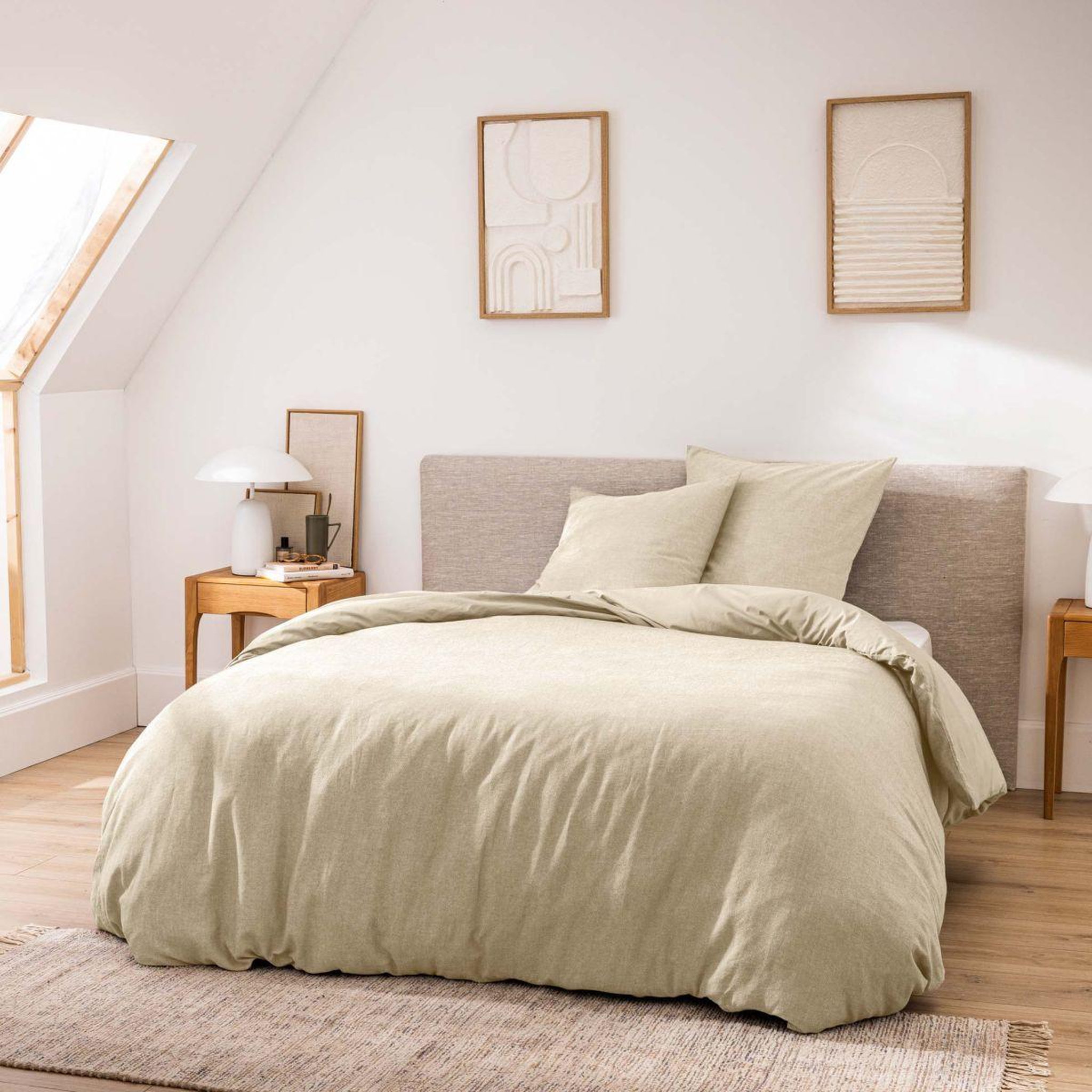 Douceur d'Intérieur Parure de lit 3 pièces  meline  240x220cm sable