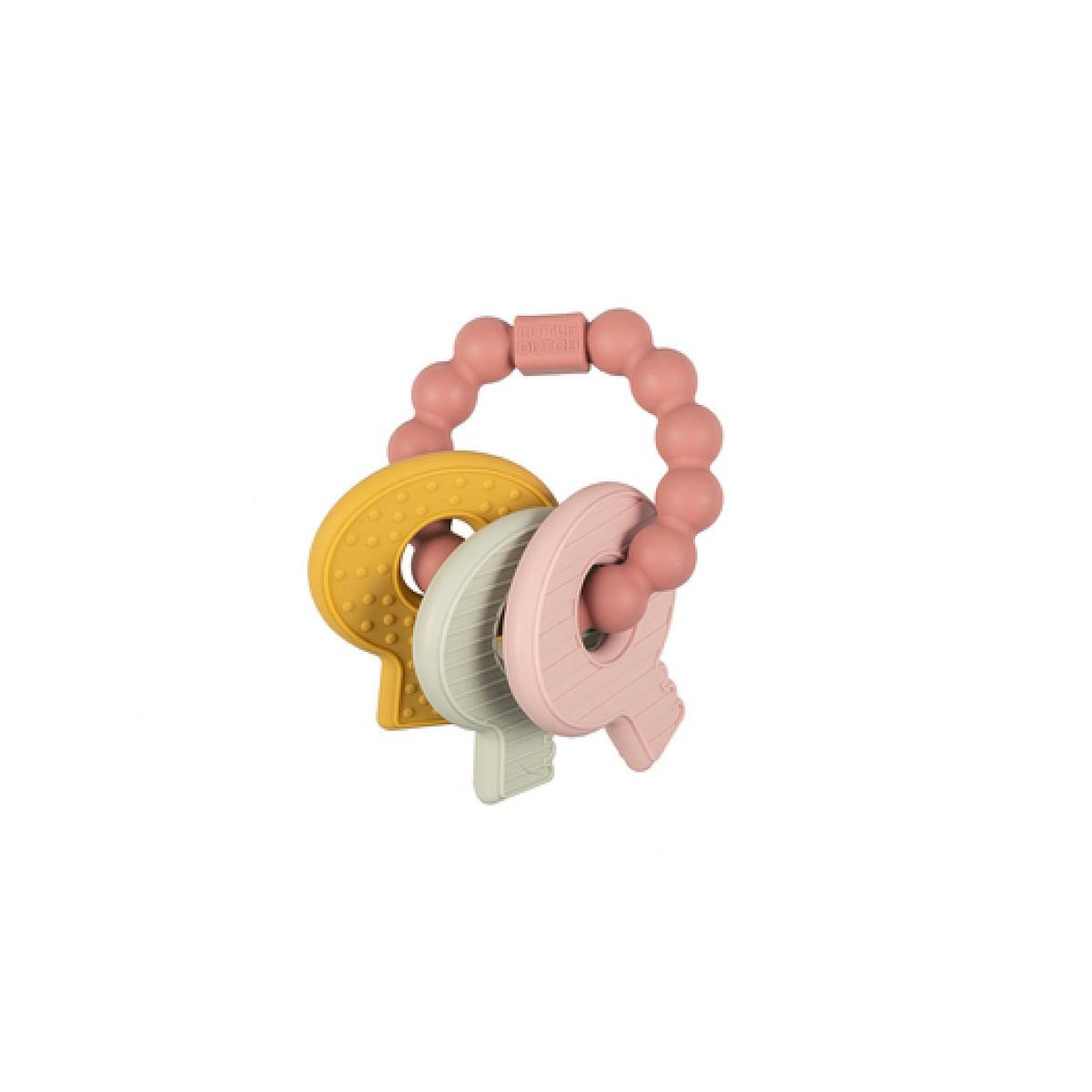 Voir la diapositive 3 : LITTLE DUTCH Trousseau de clés de dentition rose