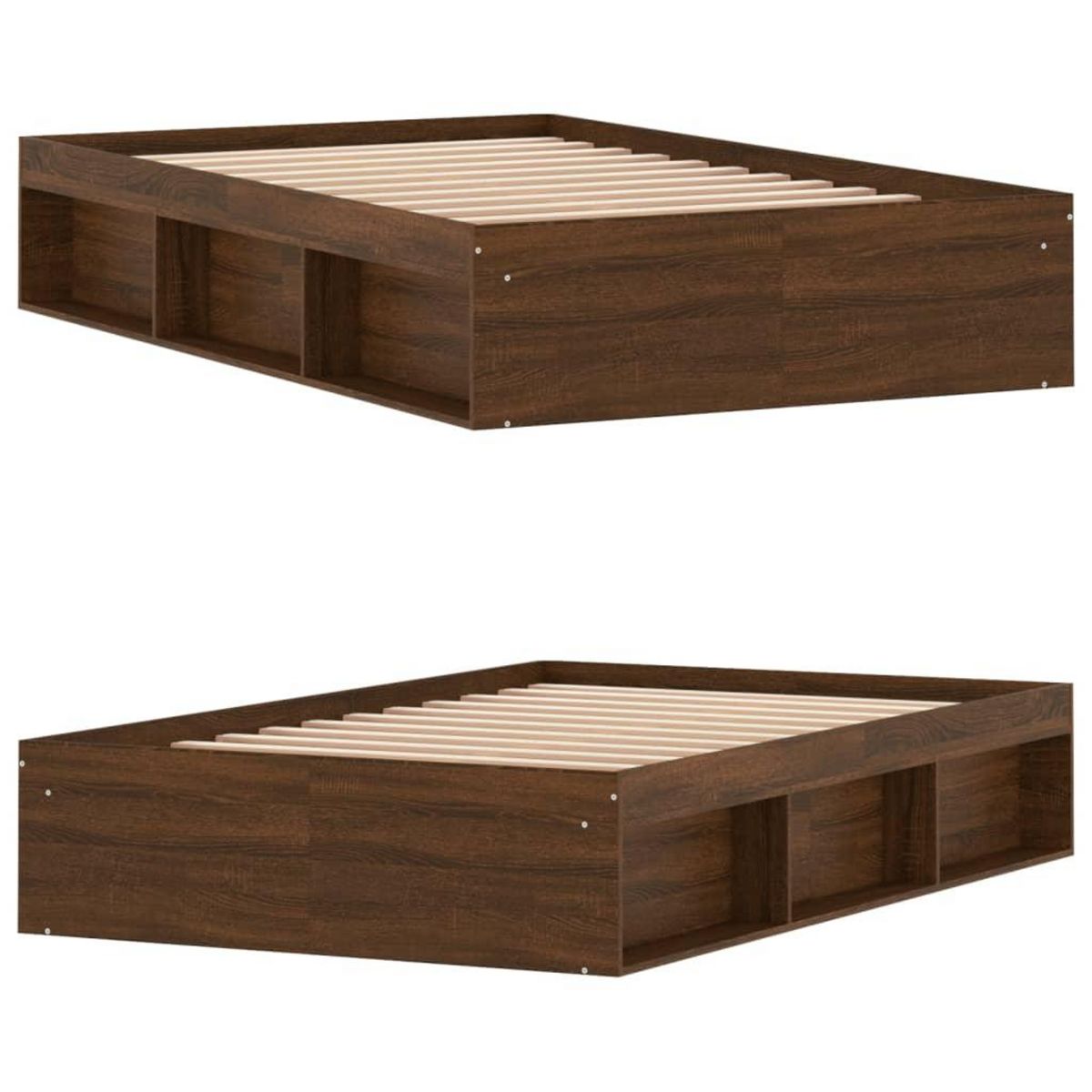 VIDAXL Cadre de lit sans matelas chene marron 120x190 cm