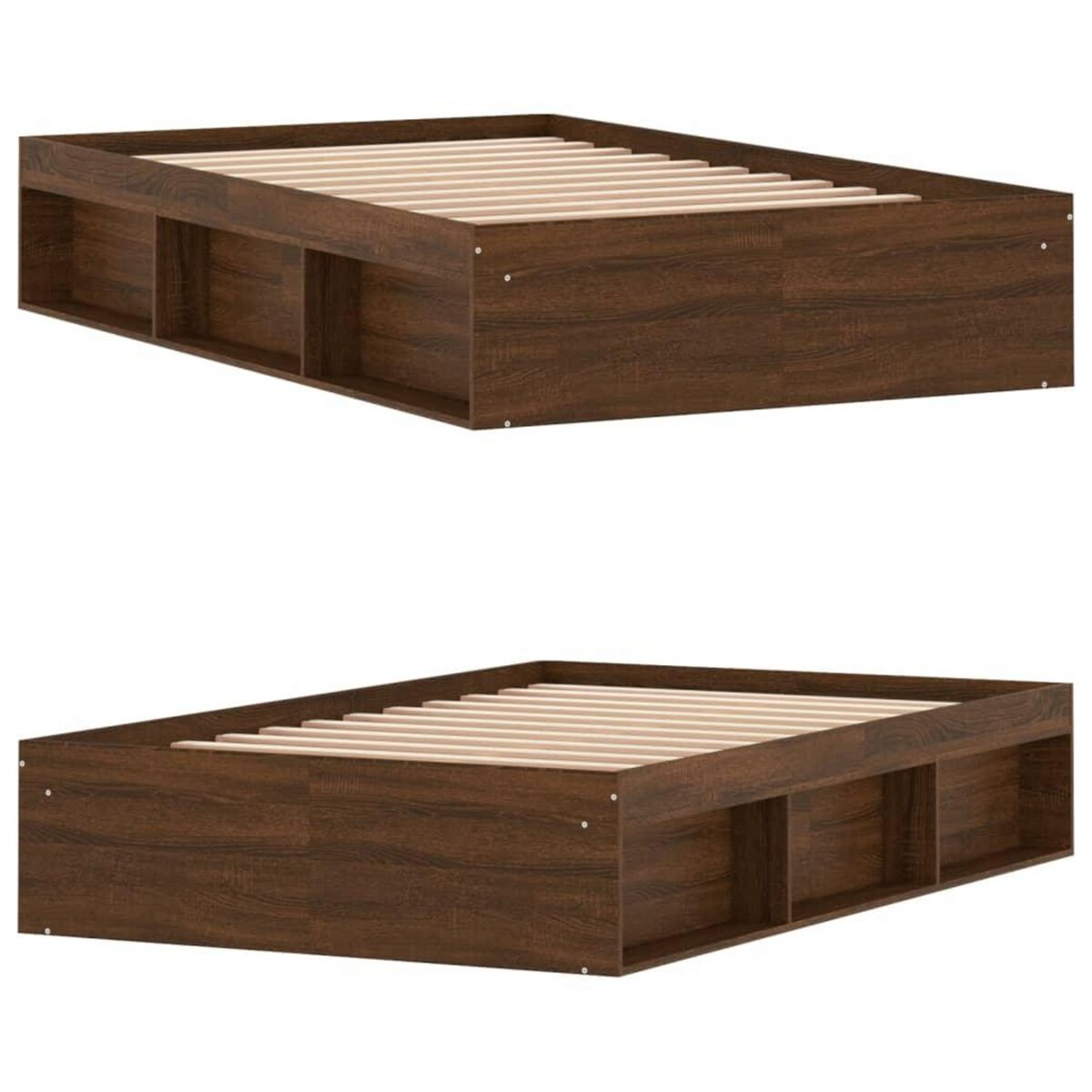 VIDAXL Cadre de lit sans matelas chene marron 120x190 cm