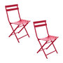 Voir la diapositive 1 : HESPERIDE Lot de 2 chaises de jardin pliables en métal Greensboro