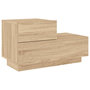 Voir la diapositive 5 : VIDAXL Table de chevet avec lumieres LED chene sonoma 70x36x40,5 cm