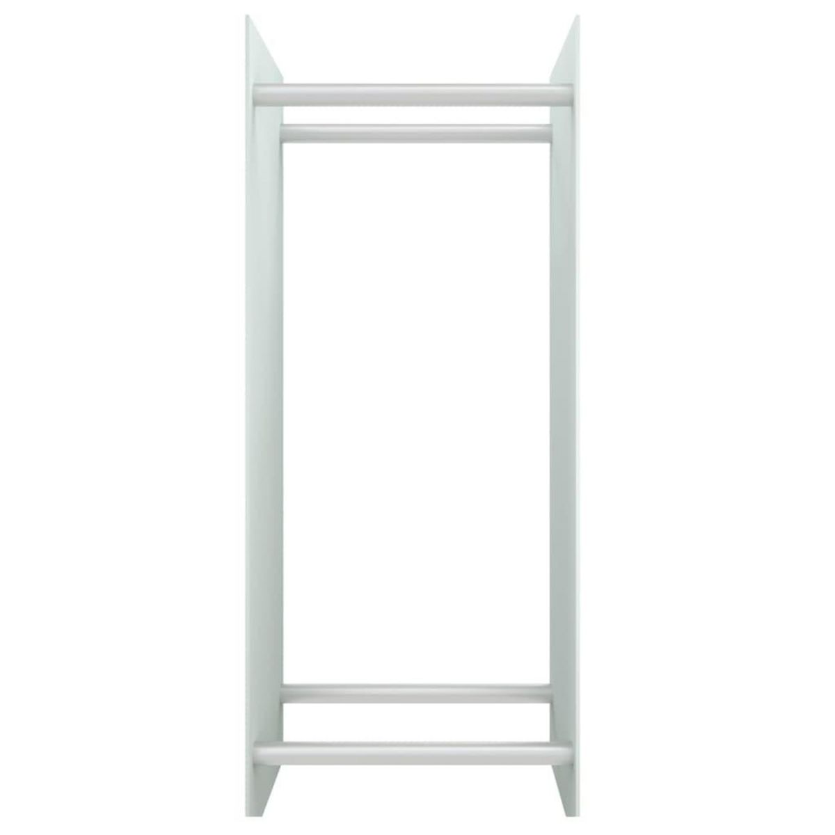VIDAXL Portant de bois de chauffage Blanc 40x35x100 cm Verre trempe