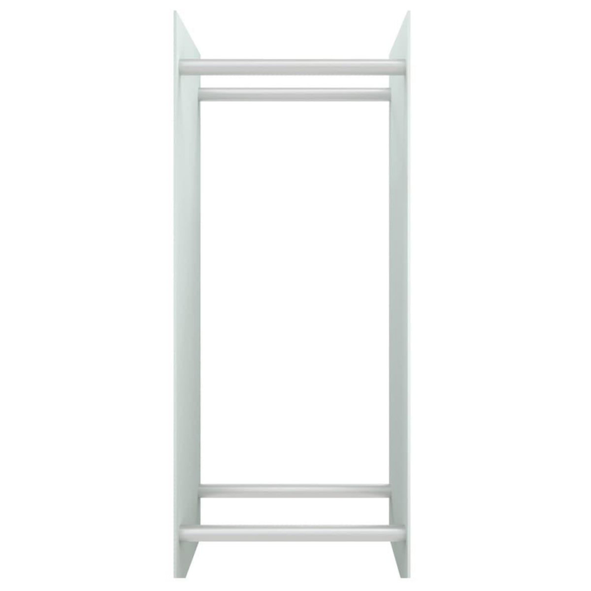 VIDAXL Portant de bois de chauffage Blanc 40x35x100 cm Verre trempe