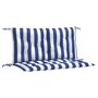 Voir la diapositive 2 : VIDAXL Coussins de banc de jardin lot de 2 rayures bleues et blanches