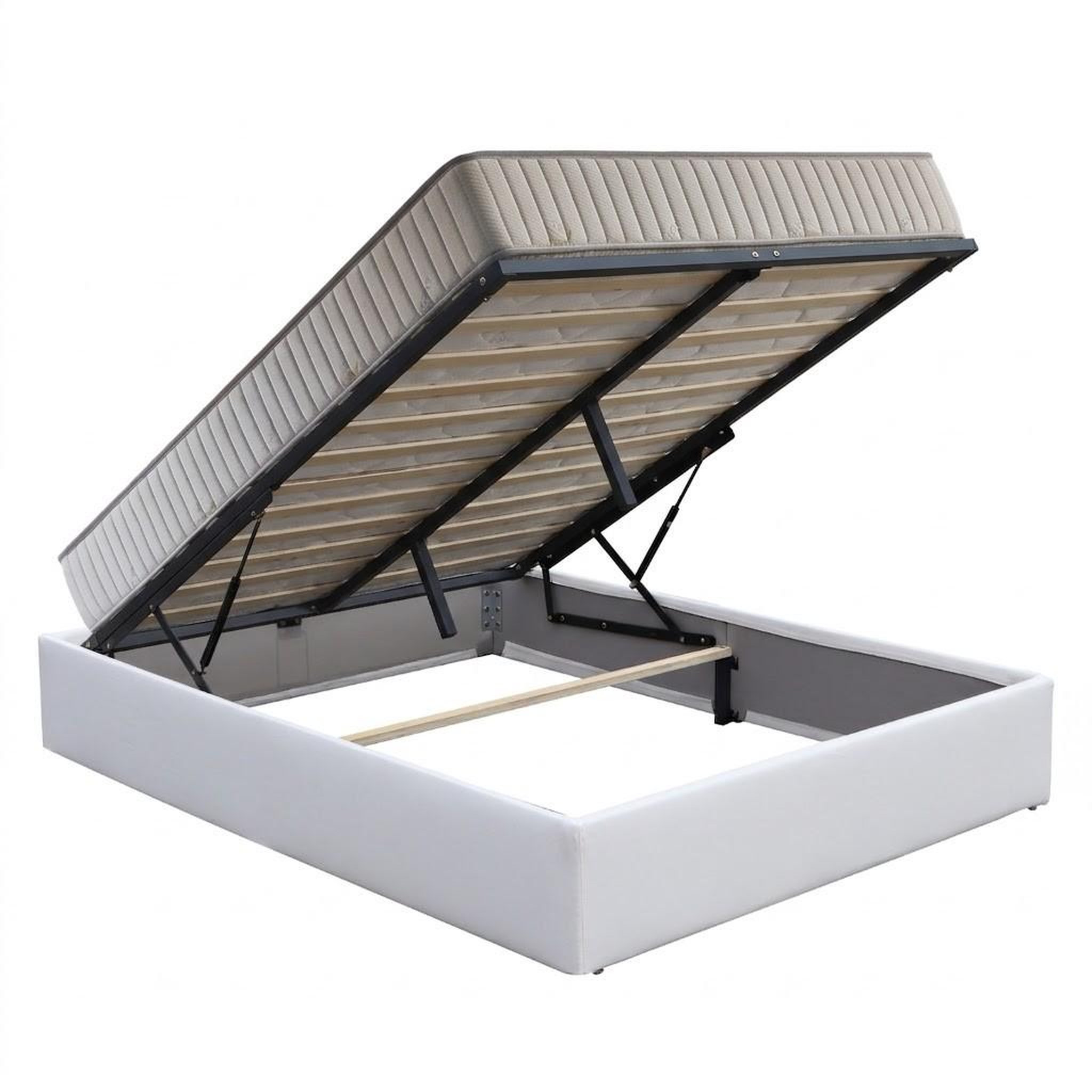 Voir la diapositive 2 : PROVENCE LITERIE Ensemble Lit Coffre et Matelas  Mousse Soutien Ferme Face