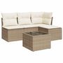 Voir la diapositive 2 : VIDAXL Salon de jardin avec coussins 5 pcs beige resine tressee
