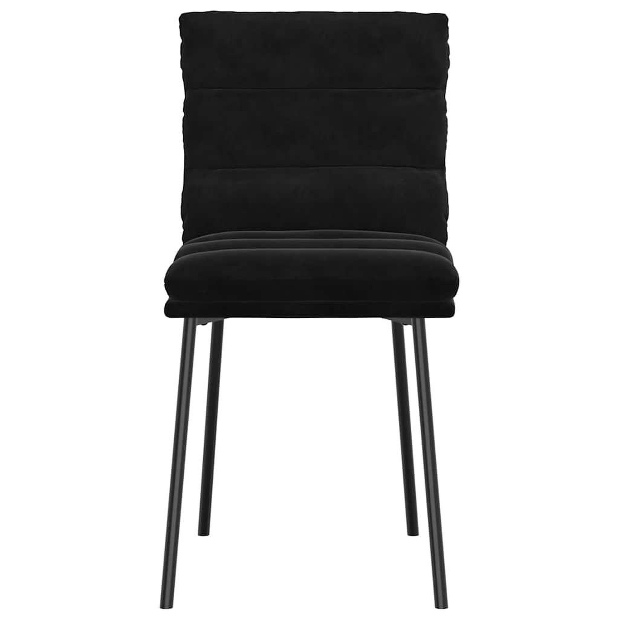 Voir la diapositive 4 : VIDAXL Chaises a manger lot de 2 Noir Velours