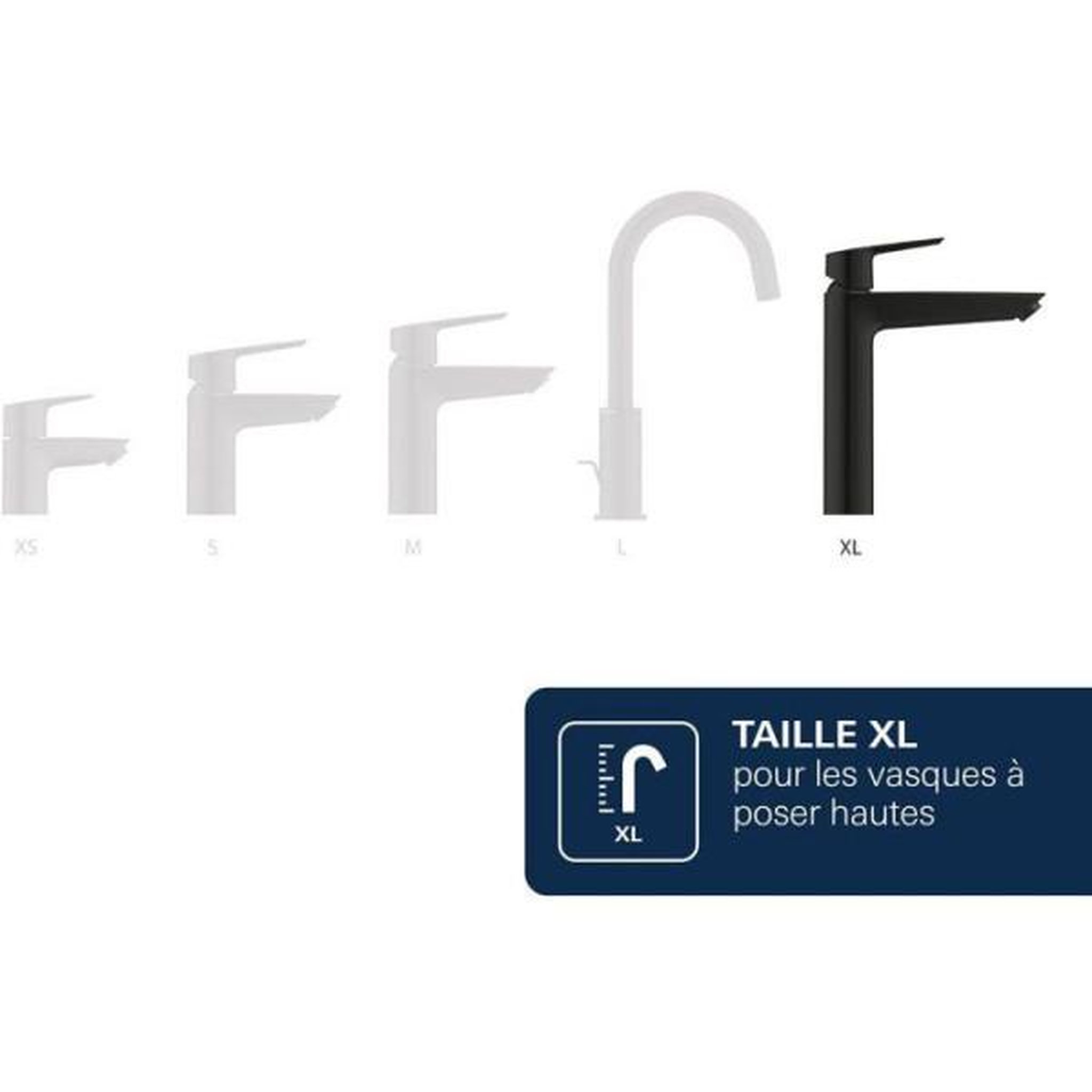 Voir la diapositive 6 : Grohe Mitigeur de lavabo - grohe dice - taille xl - corps lisse sans vidage - noir mat