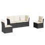 Voir la diapositive 2 : VIDAXL Salon de jardin 5 pcs avec coussins noir resine tressee