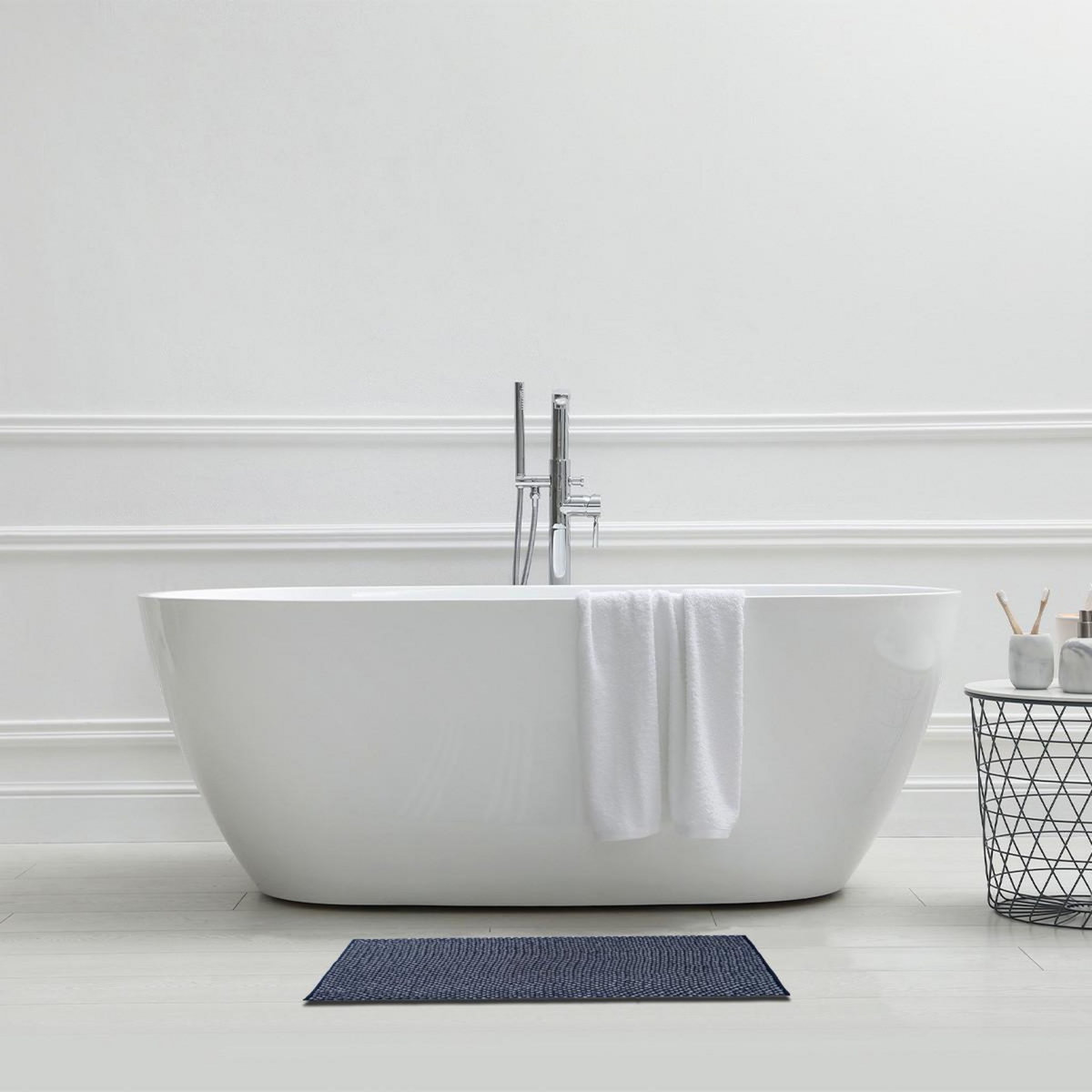 GUY LEVASSEUR Tapis de bain déco en polyester 50x80cm