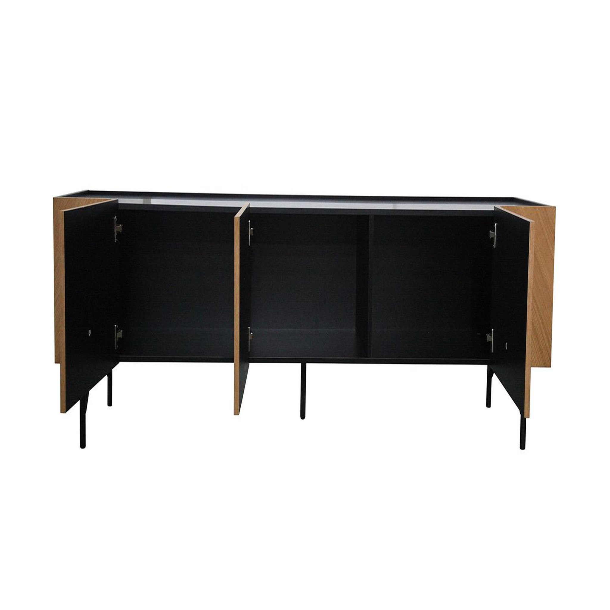 Voir la diapositive 3 : CONCEPT USINE Meuble TV vintage en bois clair avec placard SEQUOIA