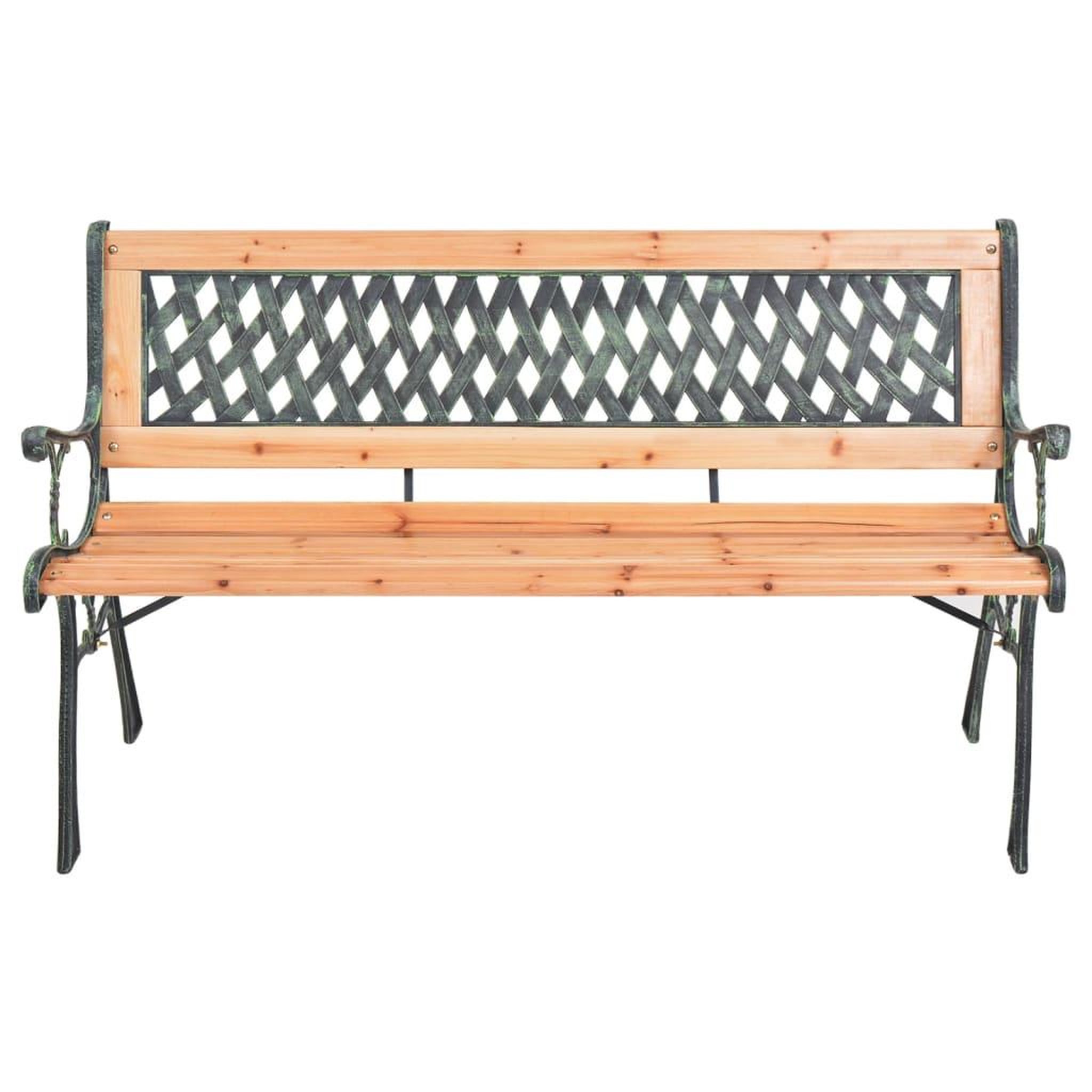 Voir la diapositive 2 : VIDAXL Banc de jardin 116 cm Fonte et bois massif de sapin