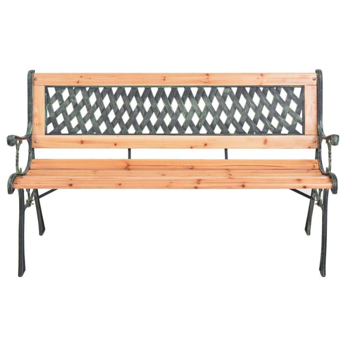 VIDAXL Banc de jardin 116 cm Fonte et bois massif de sapin