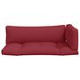 Voir la diapositive 4 : VIDAXL Coussins de palette lot de 3 rouge tissu