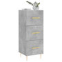 Voir la diapositive 3 : VIDAXL Buffet Gris beton 34,5x34x90 cm Bois d'ingenierie