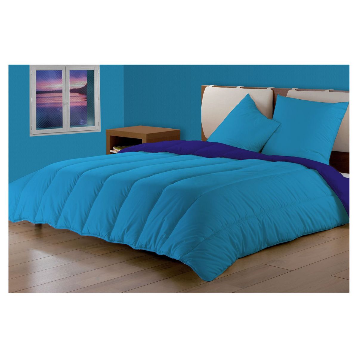 DODO Couette légère en coton 200 g/m² BICOLORE