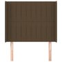 Voir la diapositive 3 : VIDAXL Tete de lit avec oreilles Marron fonce 83x16x118/128 cm Tissu