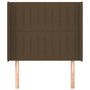 Voir la diapositive 3 : VIDAXL Tete de lit avec oreilles Marron fonce 83x16x118/128 cm Tissu