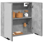 VIDAXL Armoire a miroir de salle de bain gris beton bois d'ingenierie