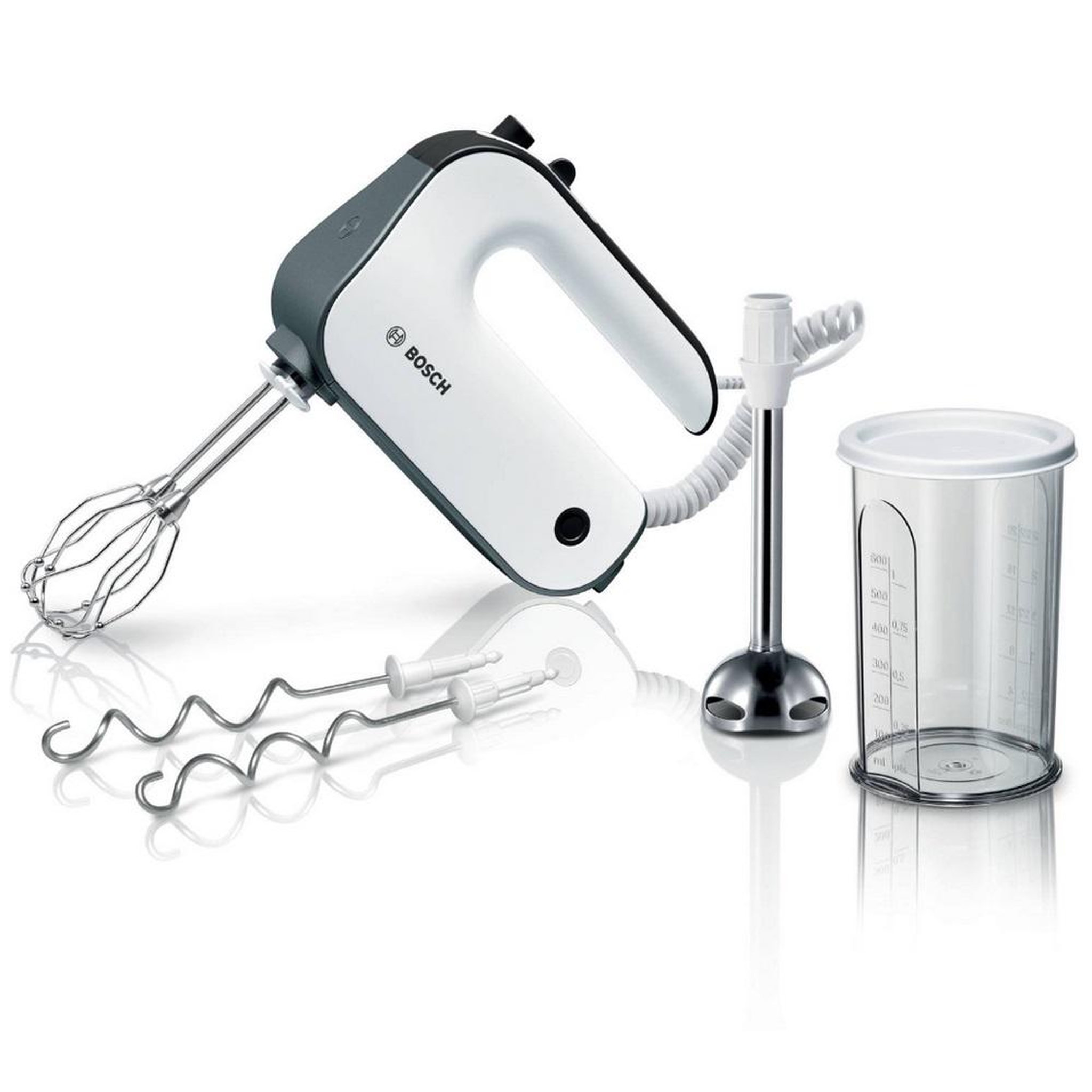 BOSCH Batteur électrique 850w blanc + pied mixeur - mfq49700