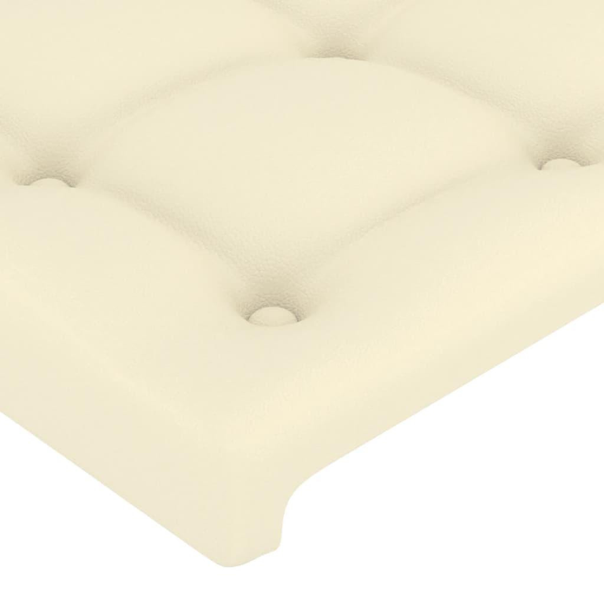 Voir la diapositive 5 : VIDAXL Tete de lit avec oreilles Creme 103x16x78/88 cm Similicuir