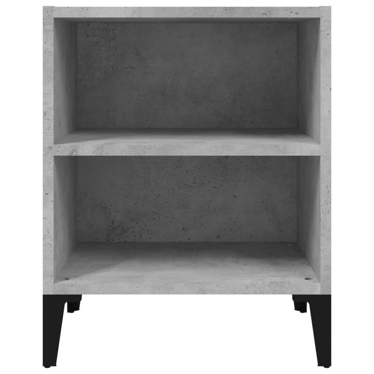 VIDAXL Table de chevet avec pieds en metal gris beton 40x30x50 cm