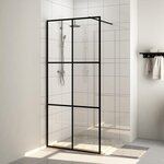 VIDAXL Paroi de douche avec verre ESG transparent 100x195 cm Noir