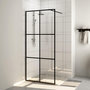 Voir la diapositive 1 : VIDAXL Paroi de douche avec verre ESG transparent 100x195 cm Noir
