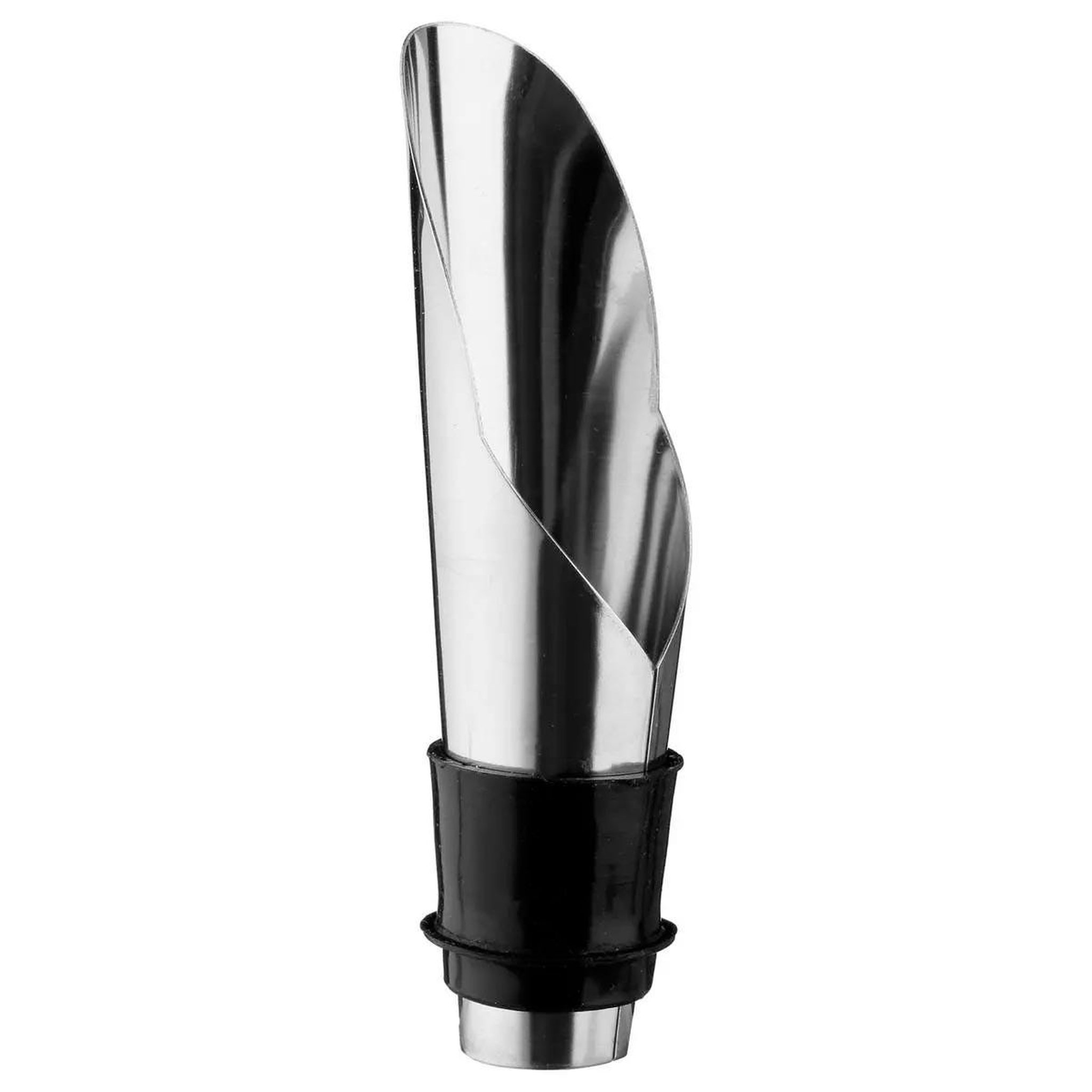 Voir la diapositive 2 : SECRET DE GOURMET Bouchon verseur en inox  vin  8cm argent
