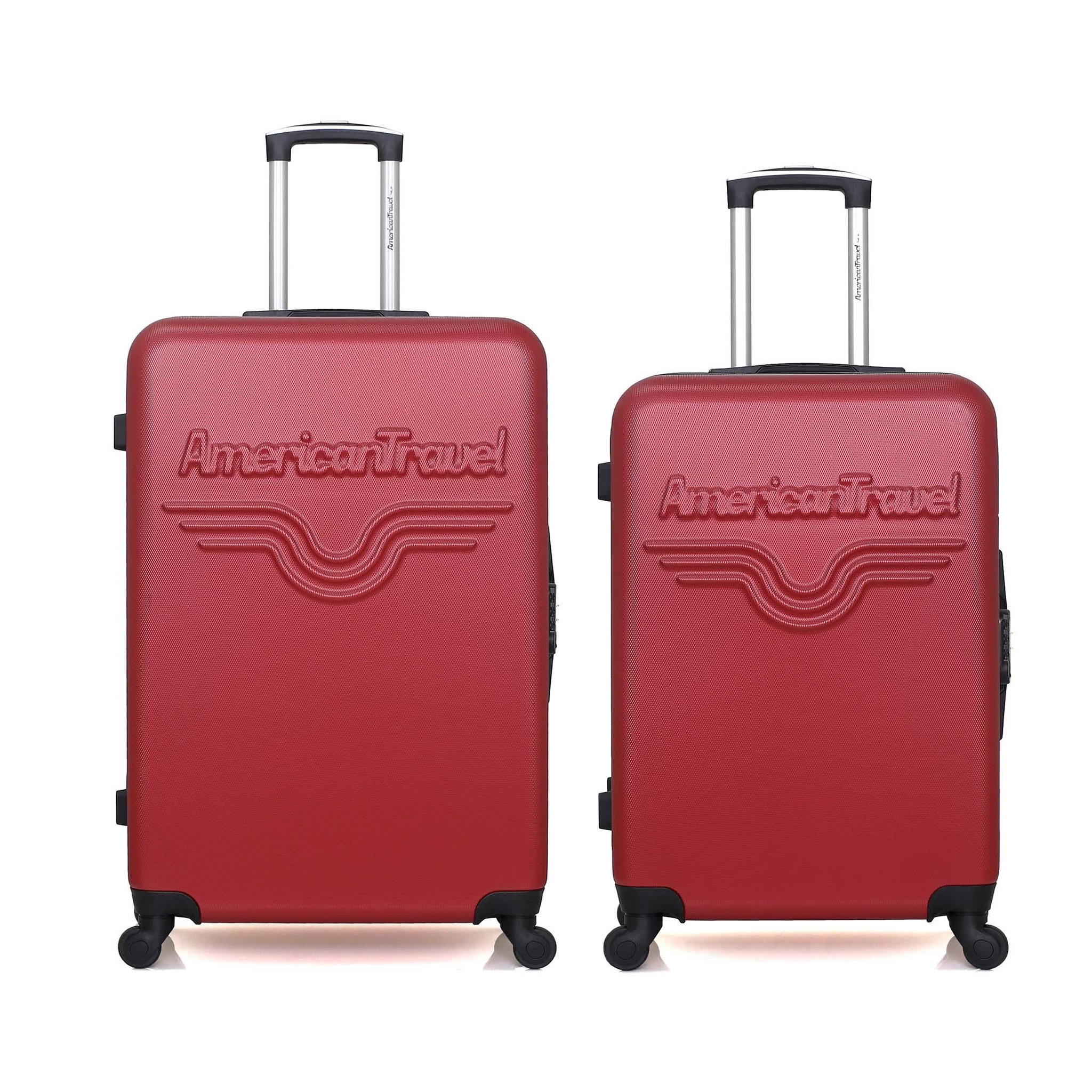 AMERICAN TRAVEL American travel - lot de 2 - valise grand format et valise weekend chelsea