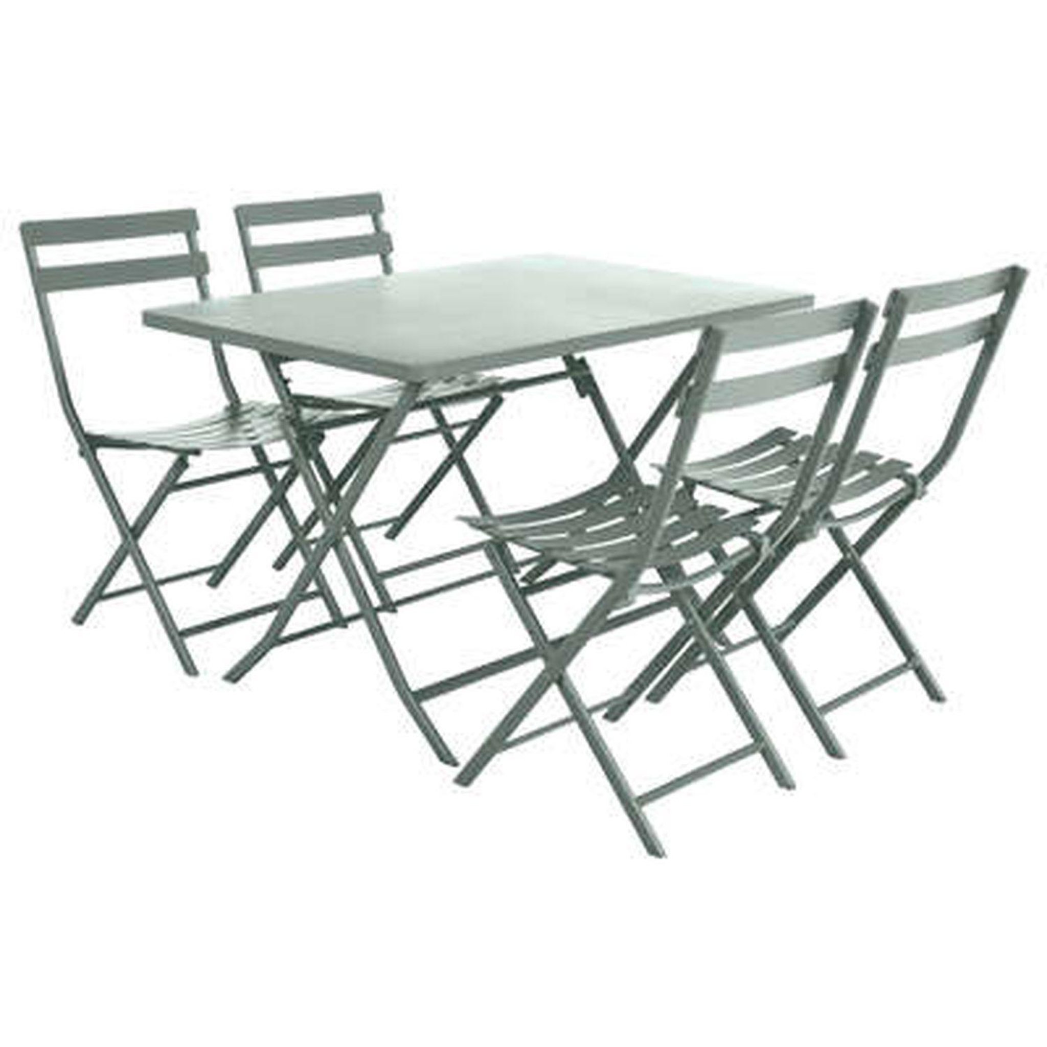Voir la diapositive 2 : HESPERIDE Table pliante rectangulaire Greensboro - 4 Places