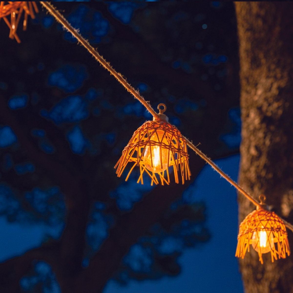 Lumisky Guirlande solaire HAWAII Beige Corde 6m