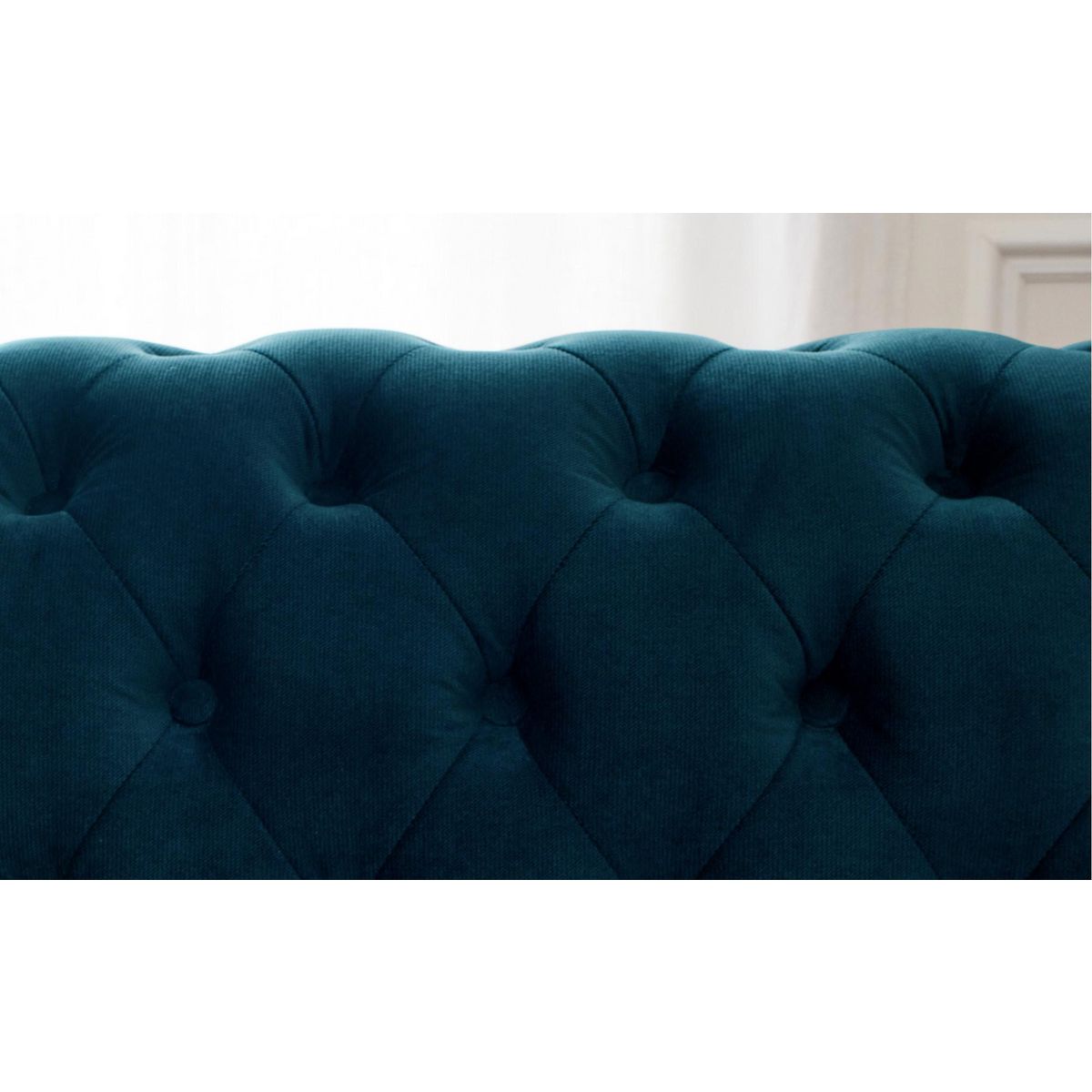 LISA DESIGN William - canapé chesterfield d'angle droit - 4 places - en velours