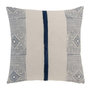 Voir la diapositive 1 : Paris Prix Coussin Carré Coton  Aztèque  50x50cm Bleu & Blanc