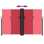 Voir la diapositive 5 : VIDAXL Auvent lateral retractable rouge 160x1000 cm