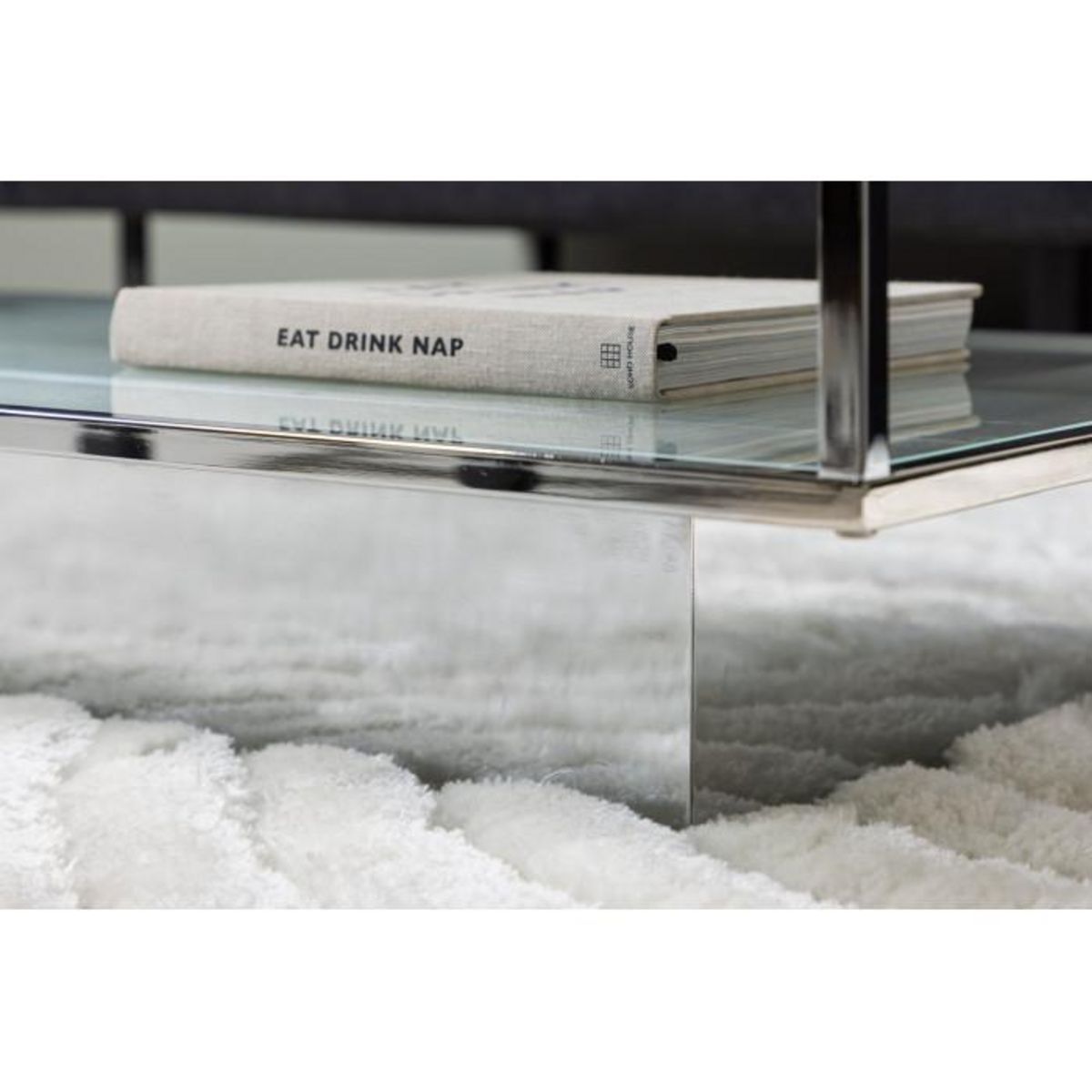 Paris Prix Table Basse Design en Verre  Maglehem  130cm Argent